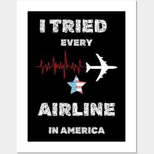 Frequent flyer Airplane travel America gift Posters and Art